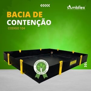 BACIA DE CONTENÇÃO EM PEAD 1,5MM PARA 1 PALLET INTERNO - DIMENSÕES L1,05M X C1,25M X A0,15M | CAP CONTENÇÃO 197L - 104