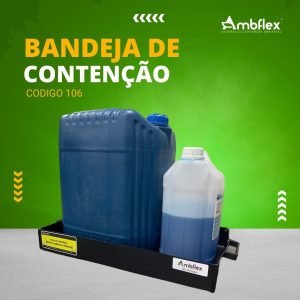 BANDEJA DE CONTENÇÃO EM PEAD 1,5MM - DIMENSÕES L0,30M X C0,50M X A0,15M | CAP CONTENÇÃO 23L - 106