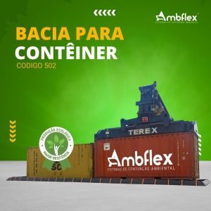 BACIA DE CONTENÇÃO EM PEAD 1,5MM PARA 2 CONTÊINERES 20 PÉS – 502