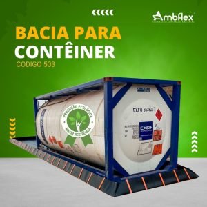 BACIA DE CONTENÇÃO EM PEAD 1,5MM PARA 1 CONTÊINER 40 PÉS – 503