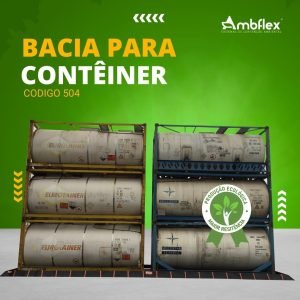BACIA DE CONTENÇÃO EM PEAD 1,5MM PARA 2 CONTÊINERES 40 PÉS – 504