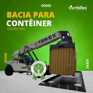 BACIA DE CONTENÇÃO EM PEAD 1,5MM PARA 2 CONTÊINERES 40 PÉS – 505