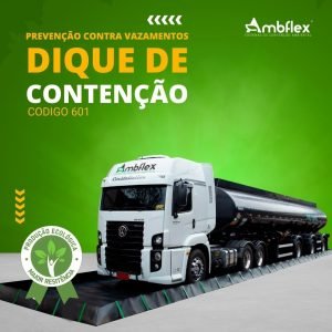 DIQUE DE CONTENÇÃO EM PEAD 1,5MM PARA CARRETA – DIMENSÕES C20,00M X L4,20M X A0,30M | CAP CONTENÇÃO 25.200L – 601