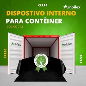 DISPOSITIVO DE CONTENÇÃO INTERNA EM PEAD 1,5MM PARA CONTÊINER DE 40PÉS - DIMENSÕES L2,30M X C12,00M X A1,00M | CAP CONTENÇÃO 27.600L - 702