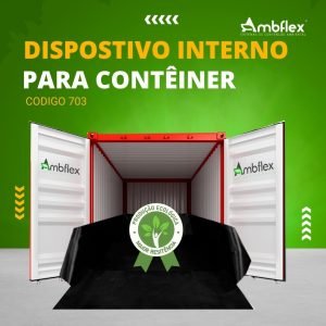 DISPOSITIVO DE CONTENÇÃO INTERNA EM PEAD 1,5MM PARA CONTÊINER DE 20PÉS - DIMENSÕES L2,30M X C5,87M X A0,20M | CAP CONTENÇÃO 2700L - 703